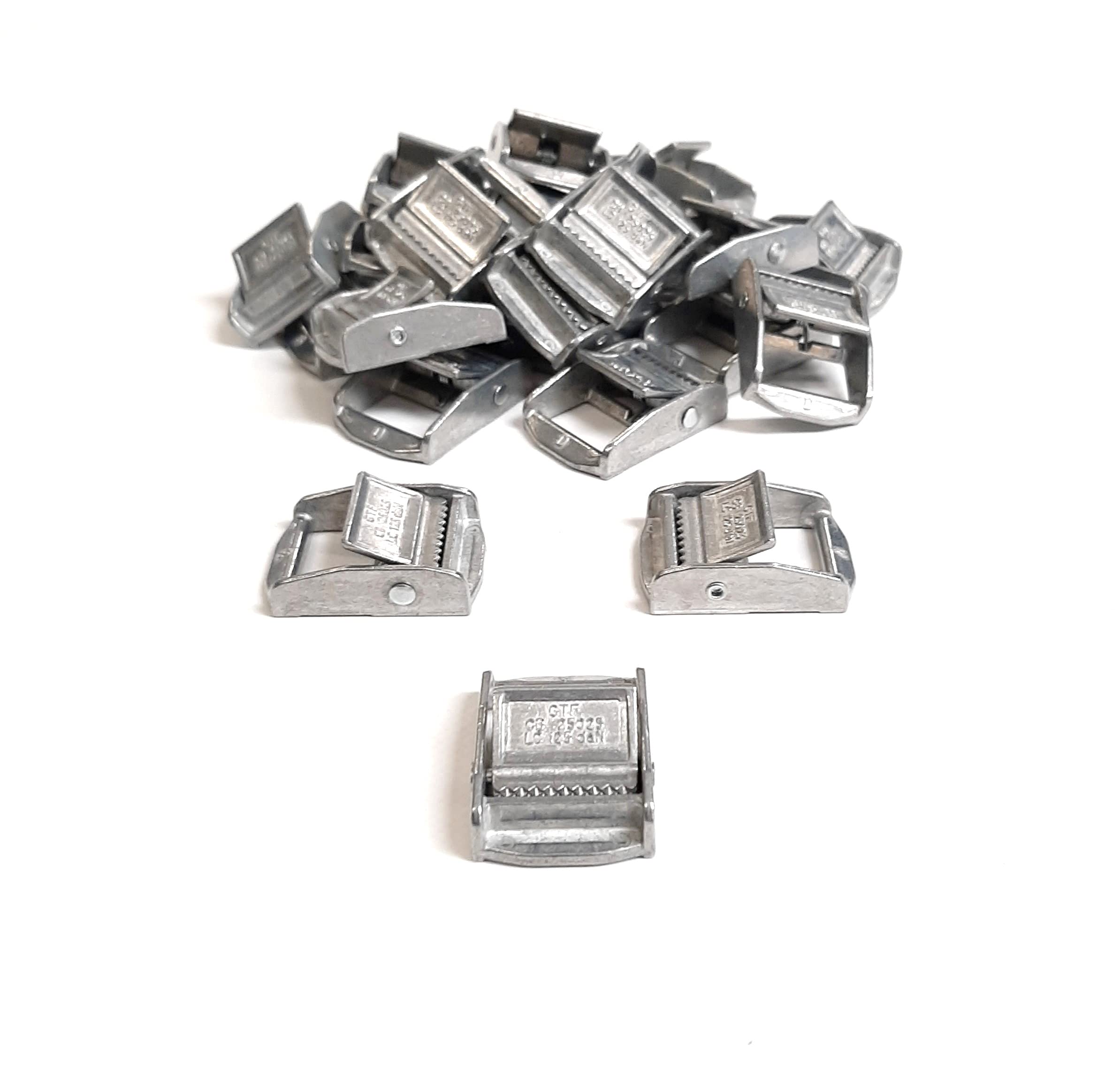 Church Products UK 25mm Metal Cam Buckles (250kg) Lock Lever Flap x2 For Webbing, Straps And Bags (2)