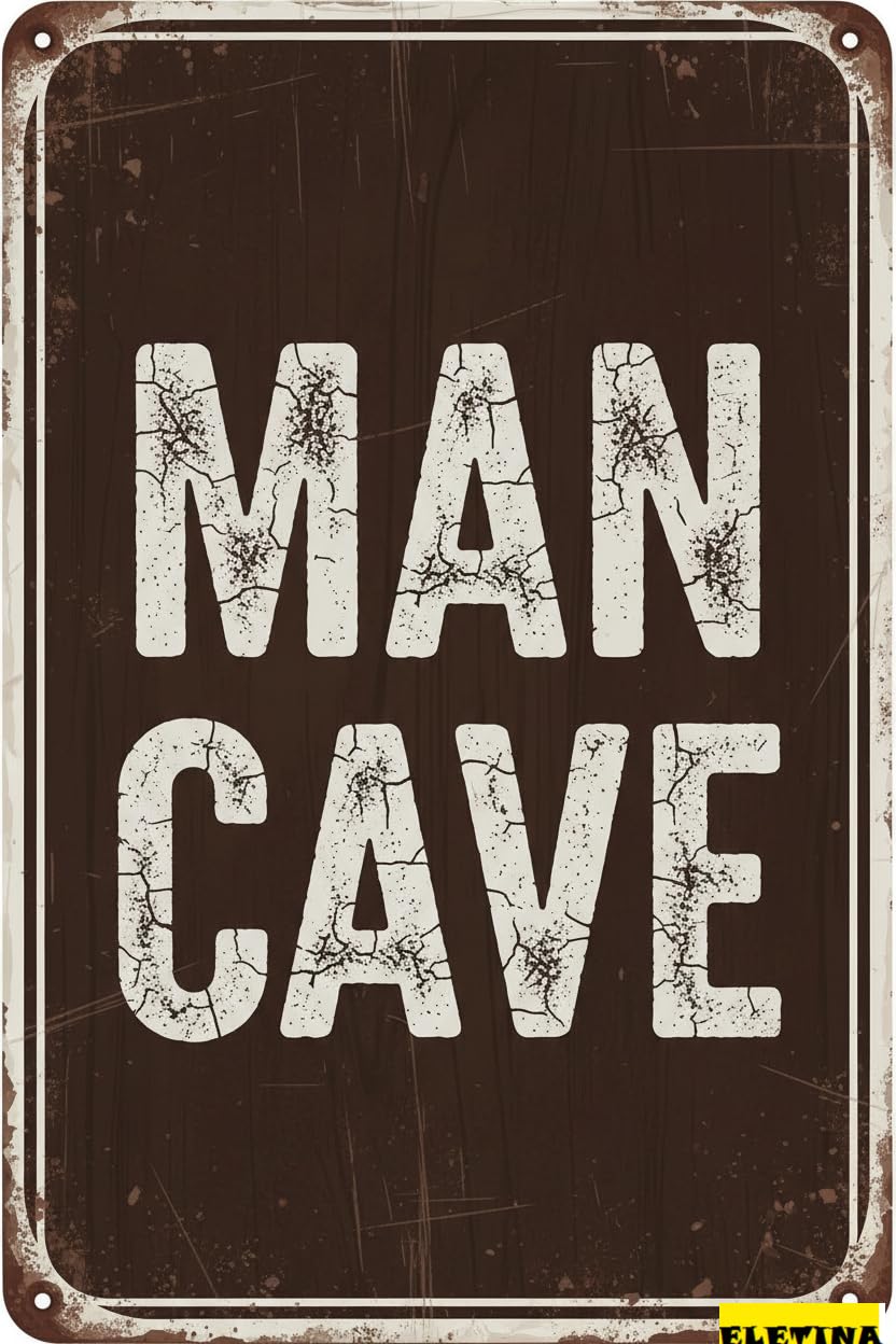 Vintage Metal Tin Sign for Man Cave En Front Door Printed En Plaque Decor,farmhouse Kitchen Wall Decor 8x12 Inch