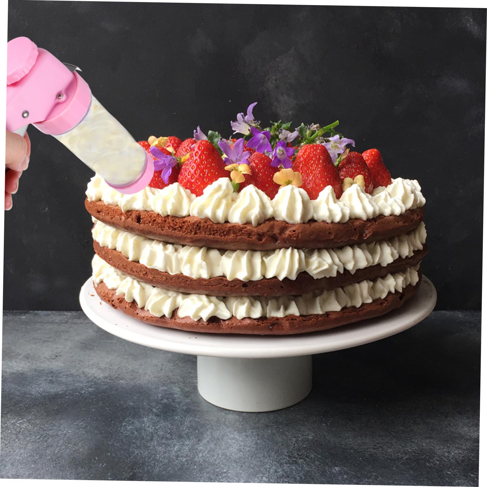 Hemoton 1 Set Set Cake Decorating Supplies Cake Decorating Kit for Decoration Baking Tools Cake Baking Kit Dessert Decorating Tool Cake Tool Pink Stainless Steel re-usable