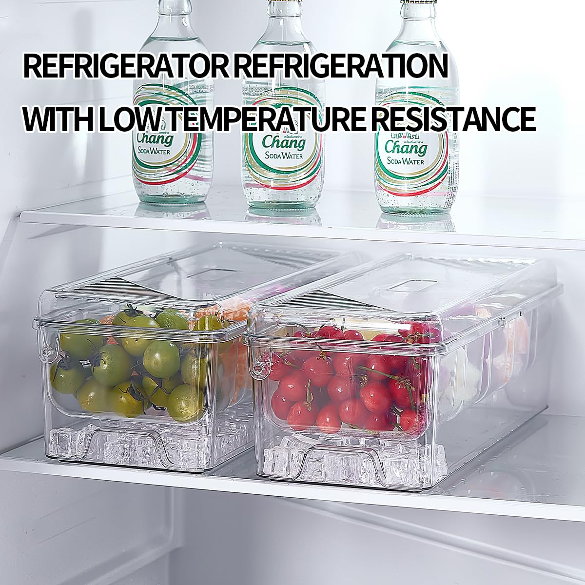 Grand plateau à condiments réfrigérés, avec couvercles pour 5 compartiments amovibles (2,5 tasses), plateaux de service, plateau de fruits et garnitures pour fournitures de fête et accessoires de bar