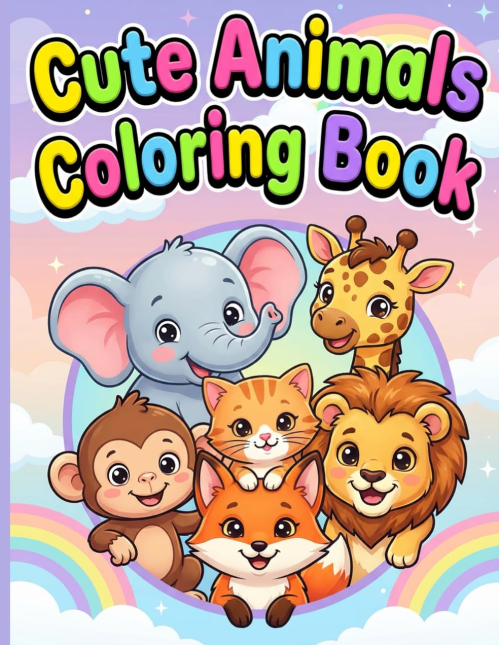 Cute Animals Coloring Book for Toddlers: Simple and bold animal pictures perfect for learning and fun