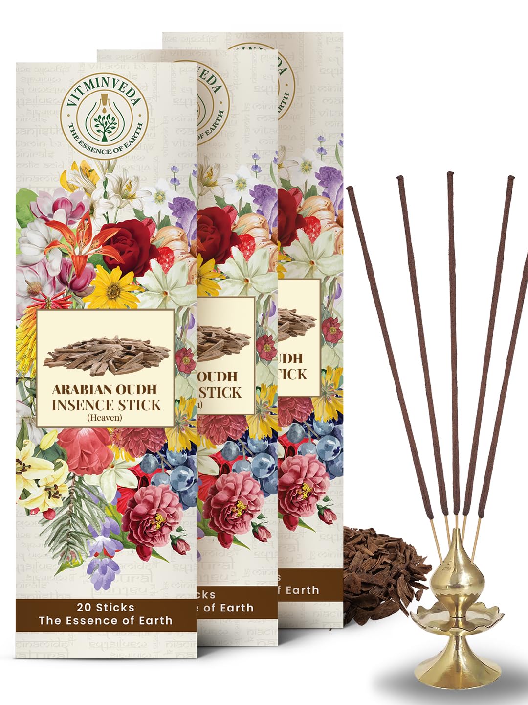 VITMINVEDA Oudh Incense Stick, Oudh Agarbatti, Long Lasting Incense