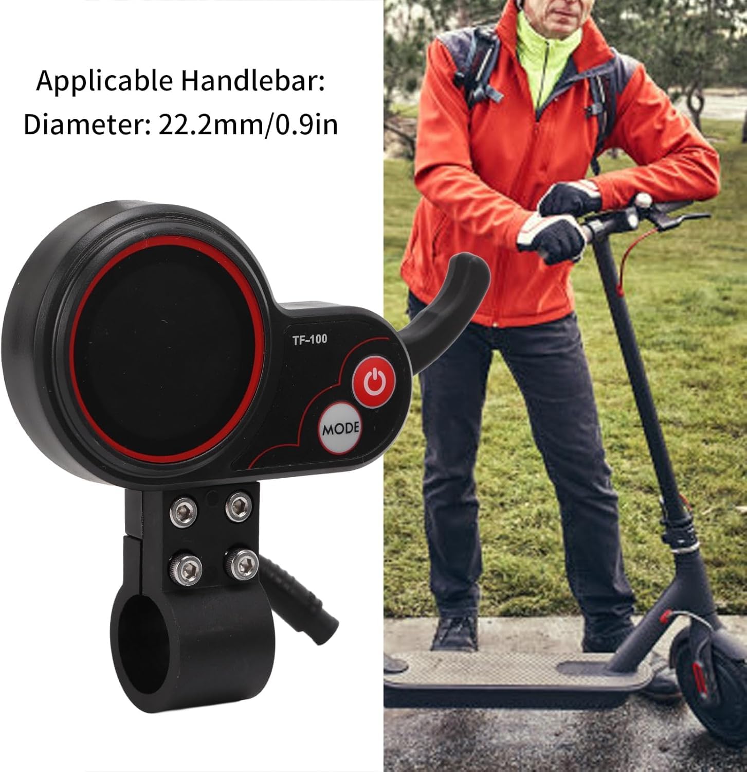 Dashboard di Skateboard E-Scooter, Display dello Strumento di Comunicazione Elettrica a 6 Pin 48 V TF-100 per Kugoo M4