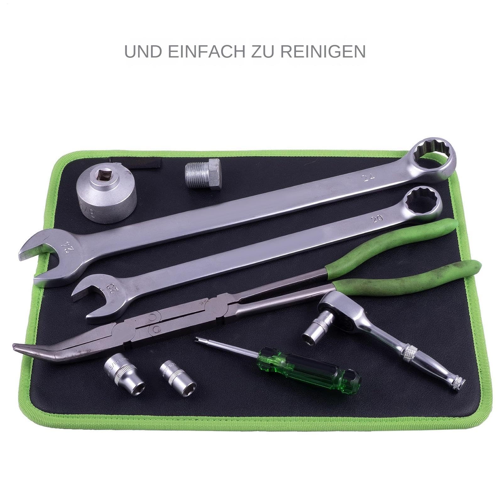 Vassoio magnetico per attrezzi, design flessibile e flessibile, tappetino | in pelle PVC resistente, presa sicura per supporti hardware, soluzione portatile per il piano di lavoro, per