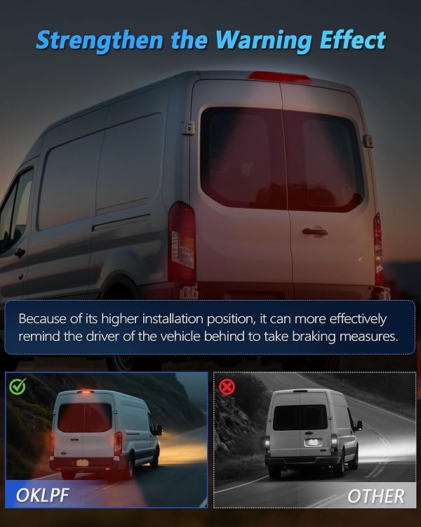 OKLPF Third Brake Lights Compatible With 2014-2023 Ford Transit 150 by OKLPF - Used condition - Image 3