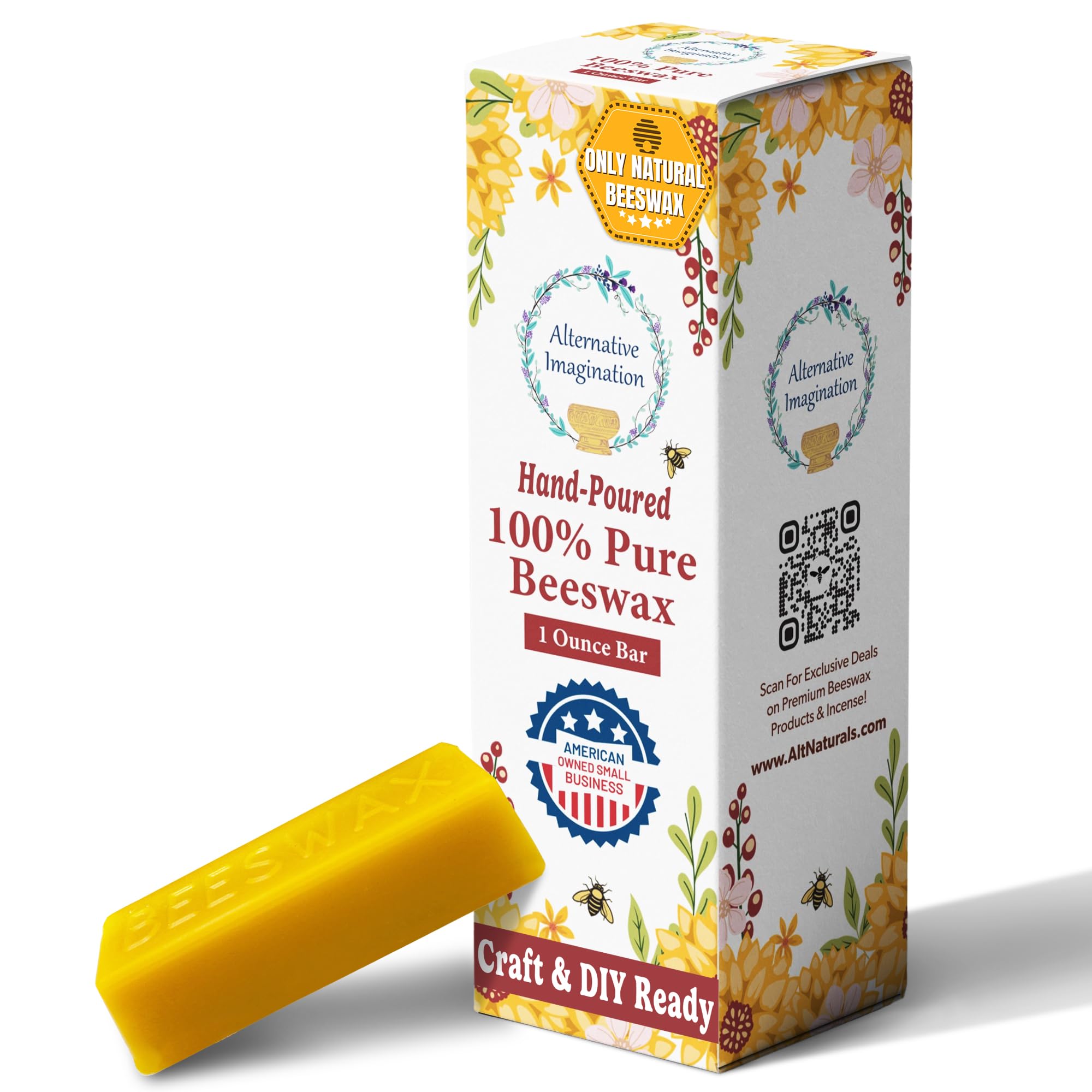 Alternative Imagination 100% Pure Beeswax Bar (1 ounce)