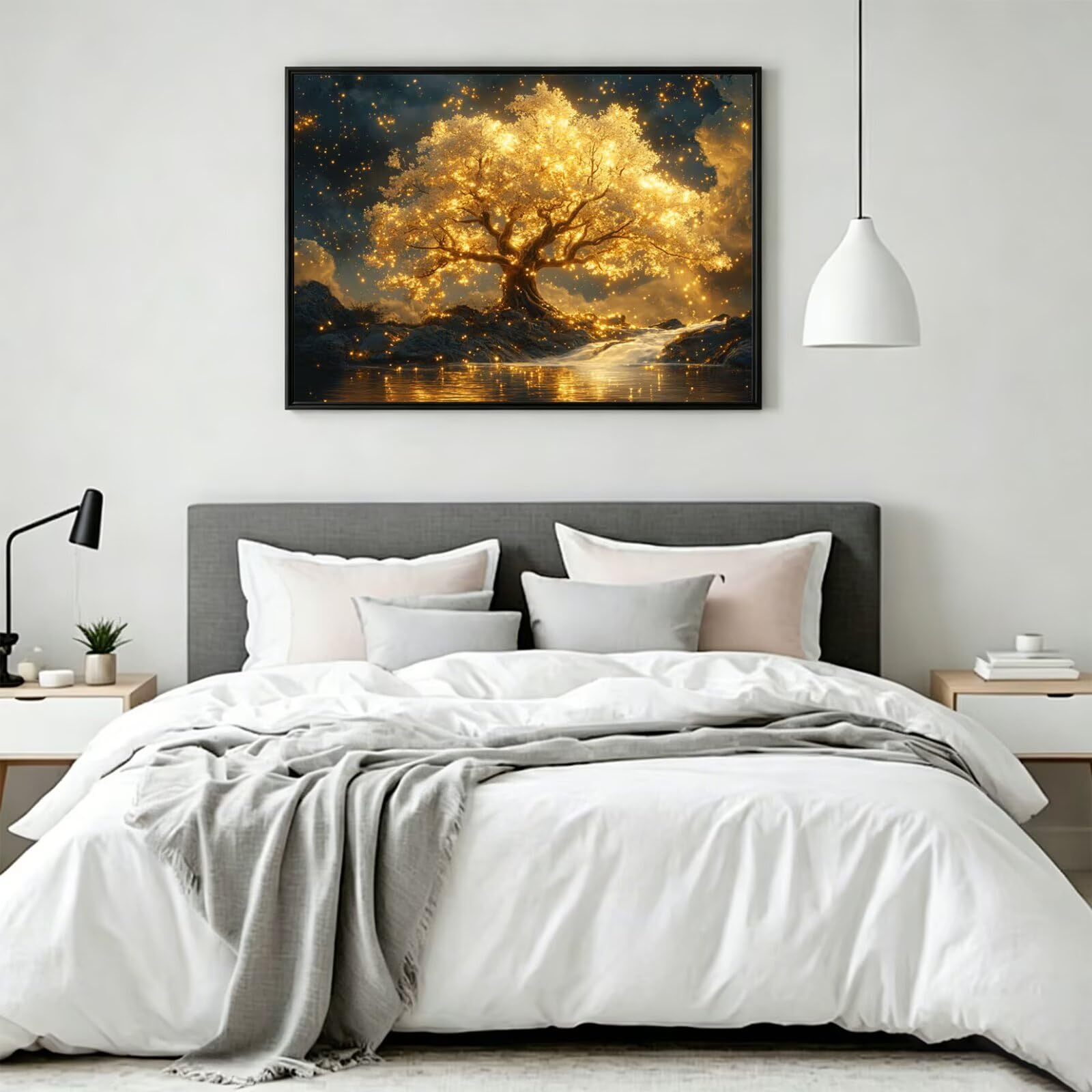 Pintar por Numeros árbol Pinturas Acrilicas Fantástico Pintura por Numeros Lienzos para Pintar, Pintura Acrilica Manualidades, Decoración para Hogar, Regalos Cumpleaños, 90x120cm Sin Marco, q-822