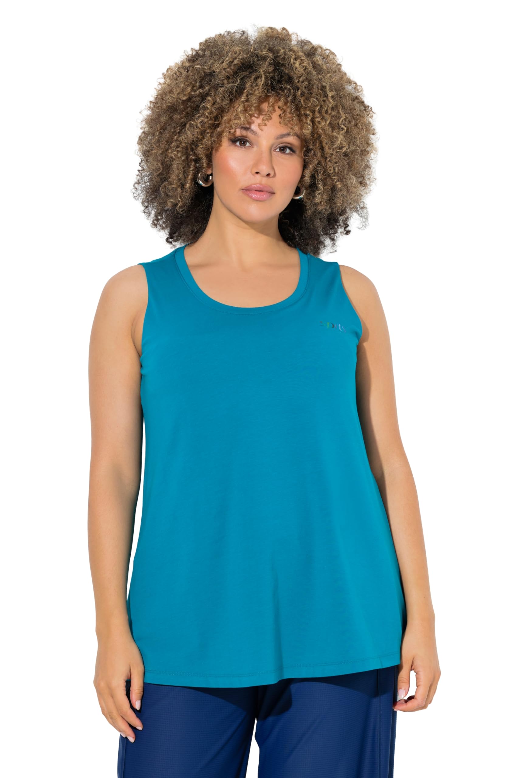 Ulla Popken Damen große Größen Übergrößen Plus Size Funktions-Top, integriertes Bustier, Rundhals, ärmellos 840410