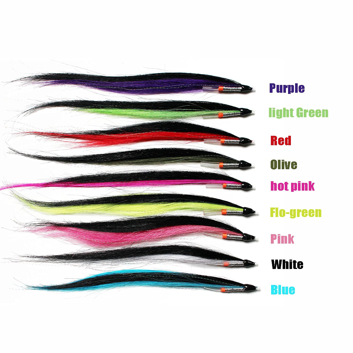 Lot De 9 Leurres De Pêche à La Mouche Tigofly - Pour Saumon, Truite - 9 Couleurs Vives