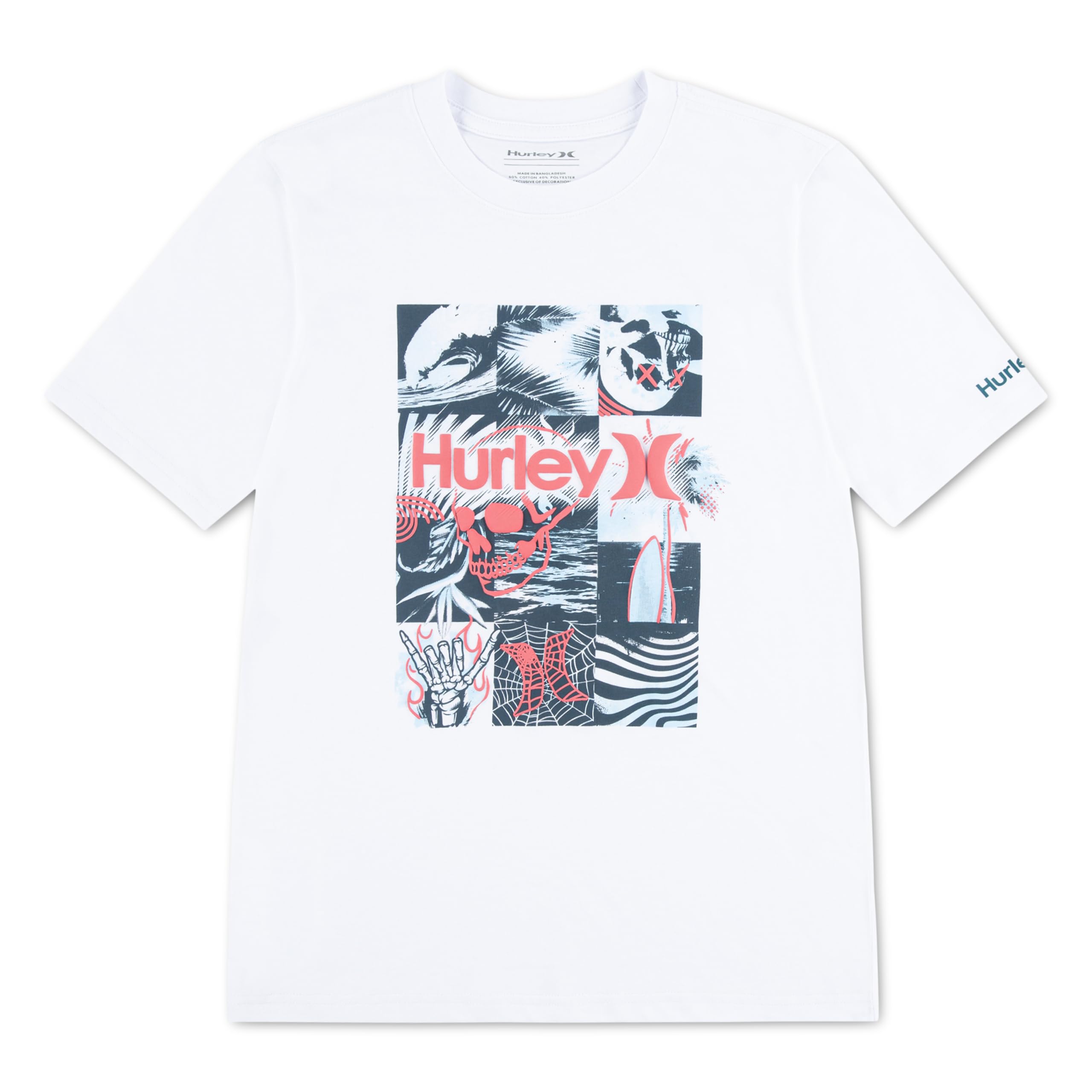 Hurley Boys Graphic T-Shirt Short Sleeve Boys White