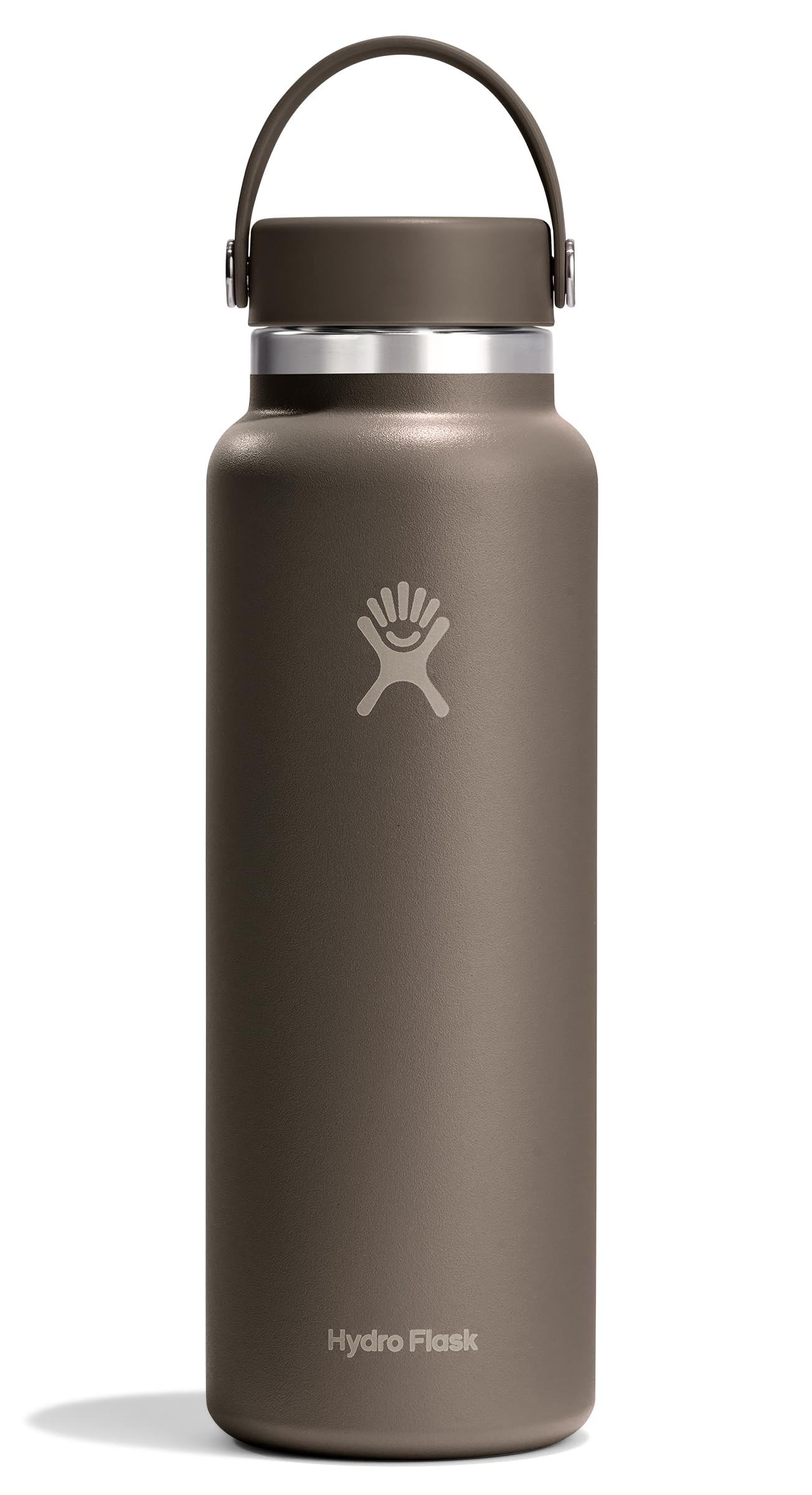 Hydro Flask Water Bottle - Insulated Stainless Steel - Wide Mouth Flex Lid, Non Spill, Leakproof and Refillable in 40 Oz Sandpiper