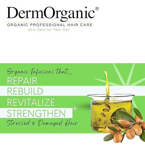 Miniatura 2 de DermOrganic Champú hidratante diario de aceite de argán más acondicionador – Sin sulfatos y seguro para el color, 16.9 oz