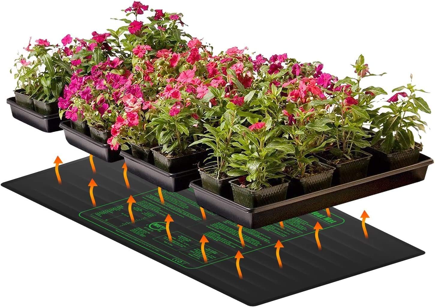Tapis chauffant pour semis, propagateur chauffant, tapis chauffant pour plantes, contrôleur de thermostat numérique, coussin chauffant imperméable durable pour semis pour la germination des semis en
