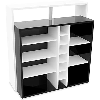 Demeyere Pianoi Bar-Einheit - 7 Nischen, Spanplatte, Weiß/Schwarz, 110.