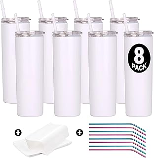 sublimation tumblers 20 oz skinny, sublimation tumbler, sublimation tumblers 20 oz skinny straight, 20 oz sublimation skinny tumbler, sublimation blanks tumbler, 20oz sublimation tumbler blank, (8)