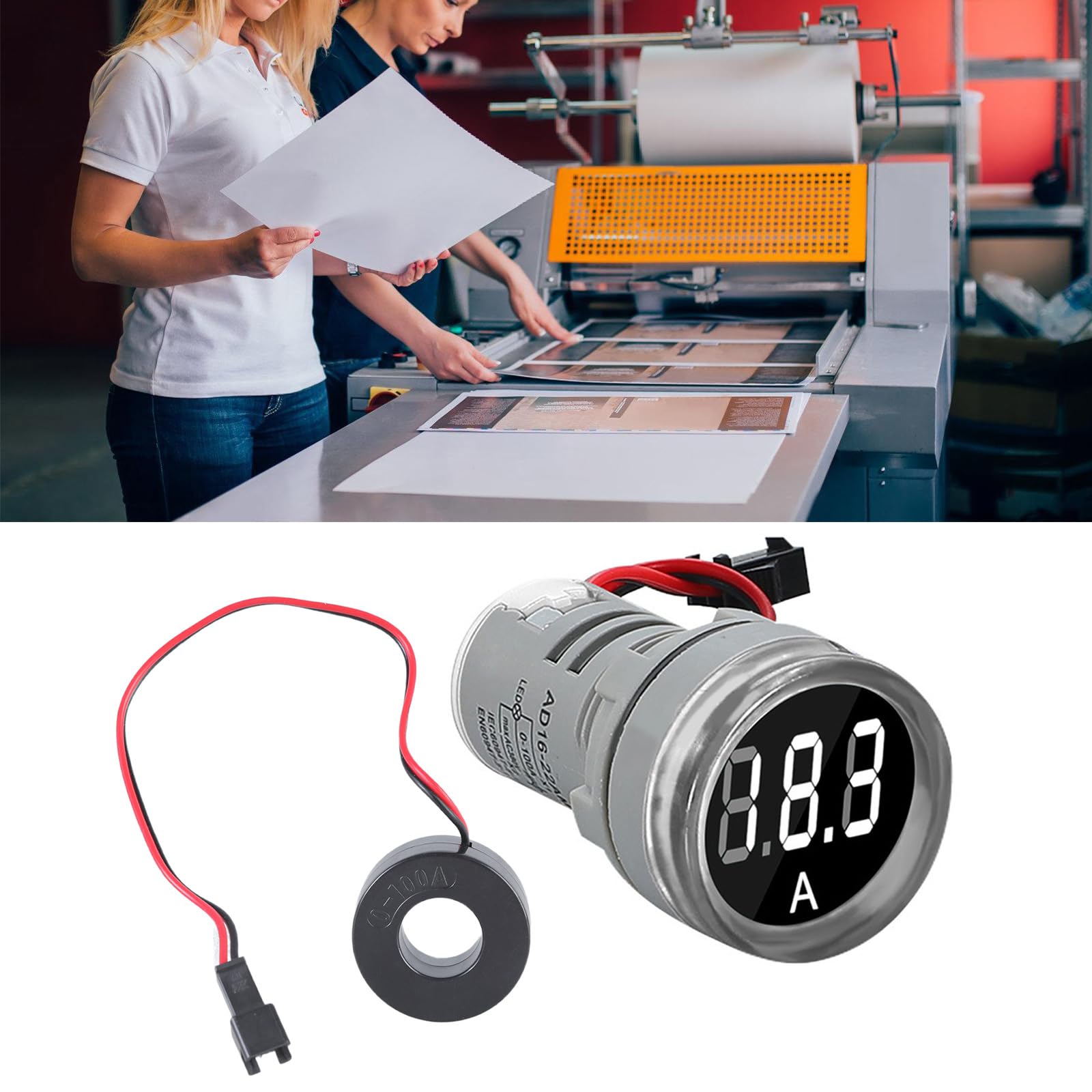 Voltmetro E Amperometro Digitale LED - Misuratore Di Corrente CA 0-100A E Tensione 60-500V - Foto 4