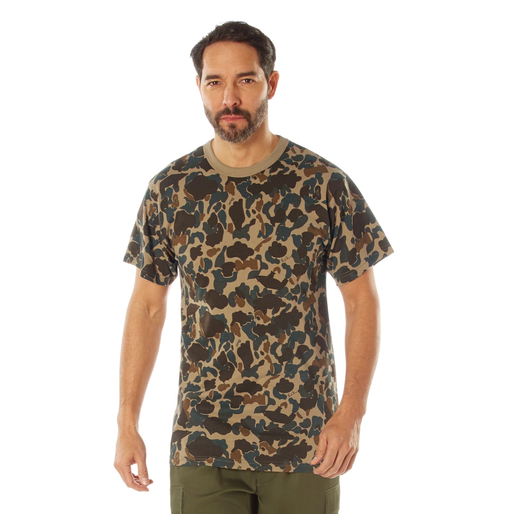 Rothco X Bear Archery Fred Bear Camo T-Shirt – Standard Fit Camouflage Shirt, Fred Bear Camo, M