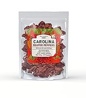 Vista 1 de Unpretentious Chiles secos enteros Carolina Reaper, 25 unidades, chiles extremadamente picantes, salsa picante