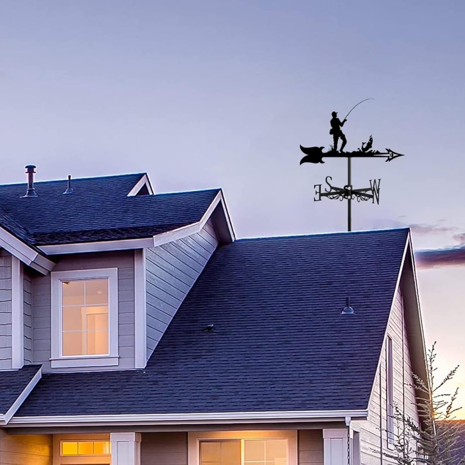 Metal Weather Vane Wind Direction Measuring Instrument Roof