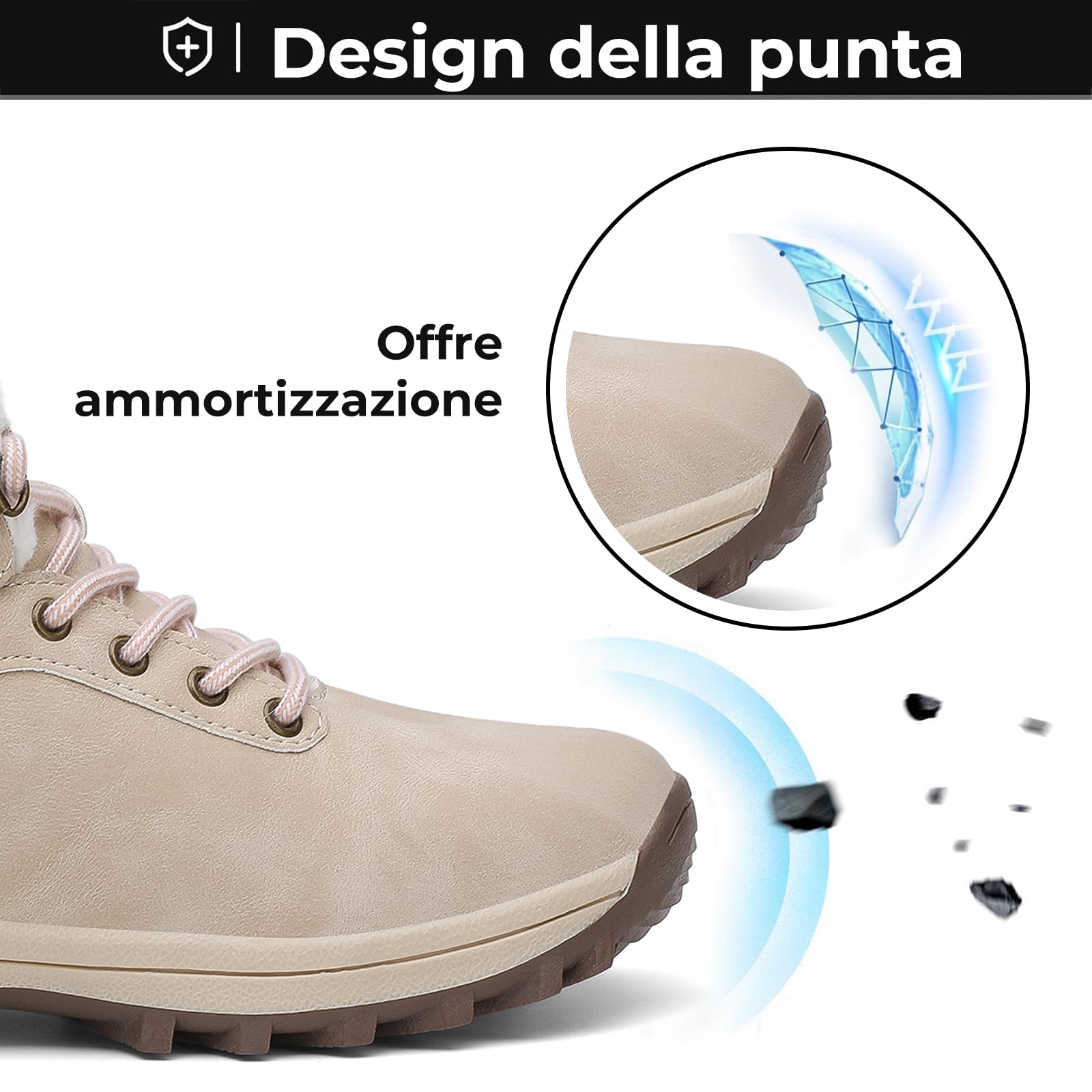 Mishansha Stivali da Neve Uomo Inverno Scarpe Pelliccia Donna Caldi Scarponcini Trekking Imbottiti 36-48