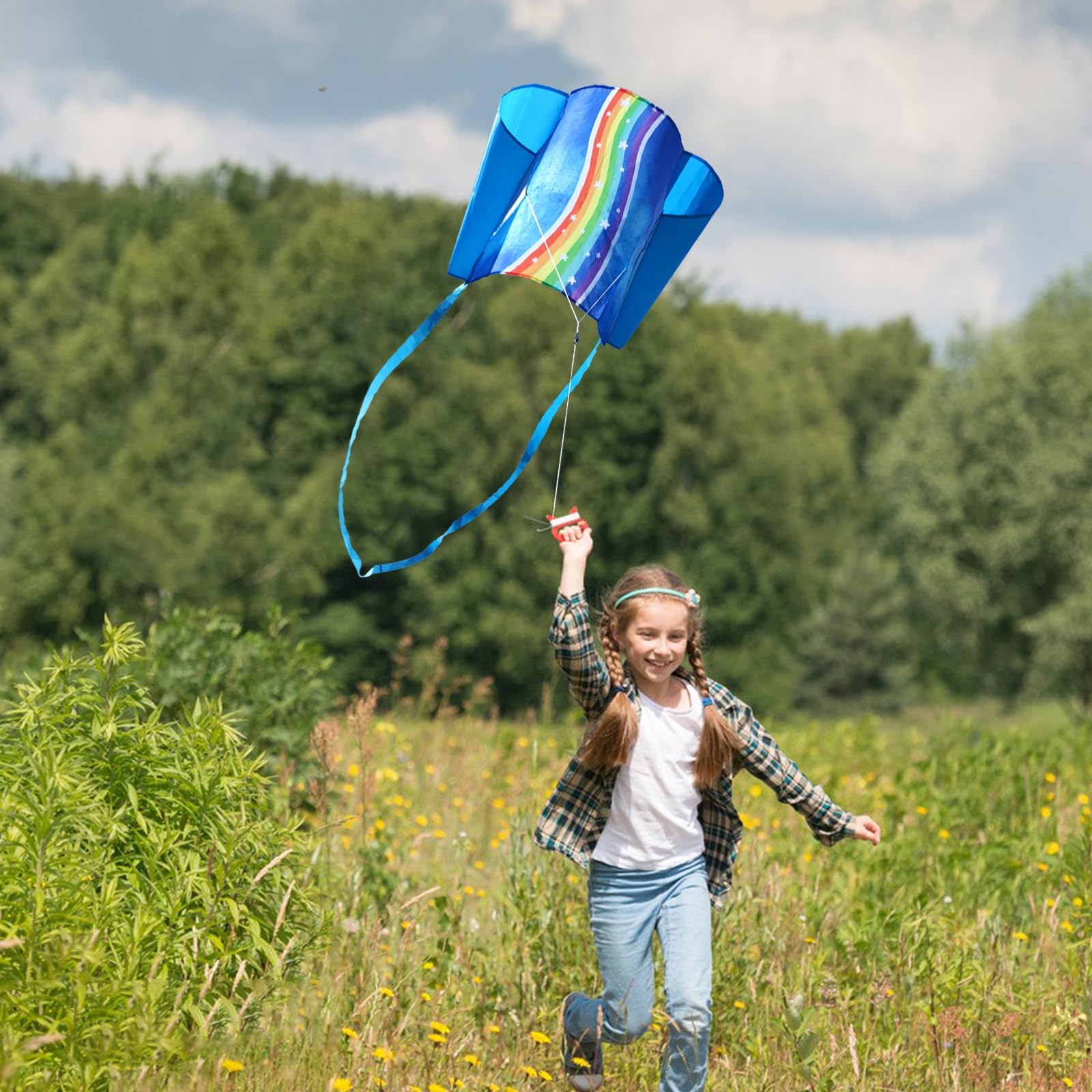 Simxkai Pocket Kite, Easy to Fly for Kids Girls, Boys, Adults 3D (ranbow), rainbow - Image 4