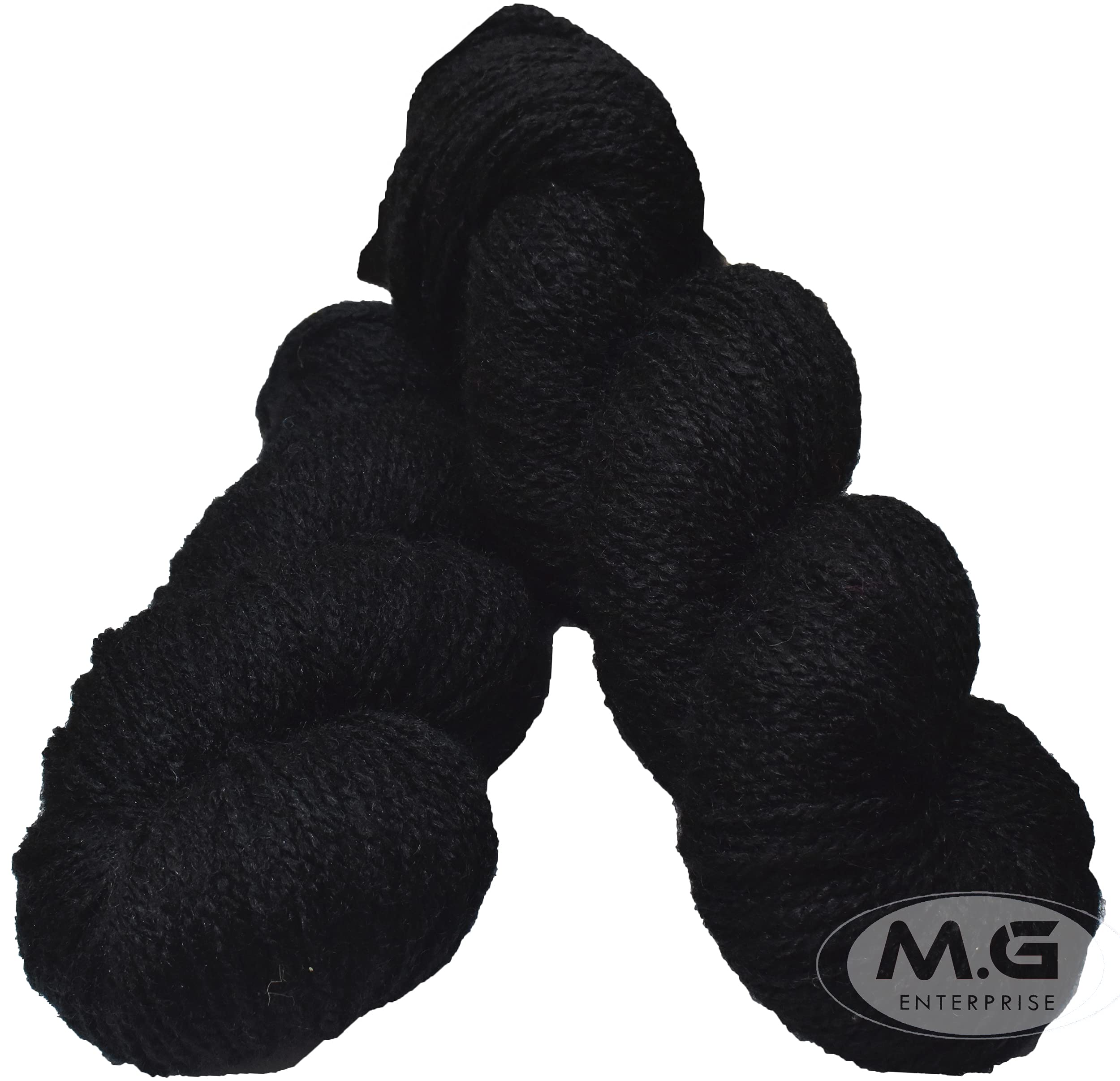 SIMI ENTERPRISE RABIT Excel Black 200 GMS Wool Hank Hand Knitting Wool/Art Craft Soft Fingering Crochet Hook Yarn, Needle Knitting Yarn Thread Dyed-DF Art-FBE