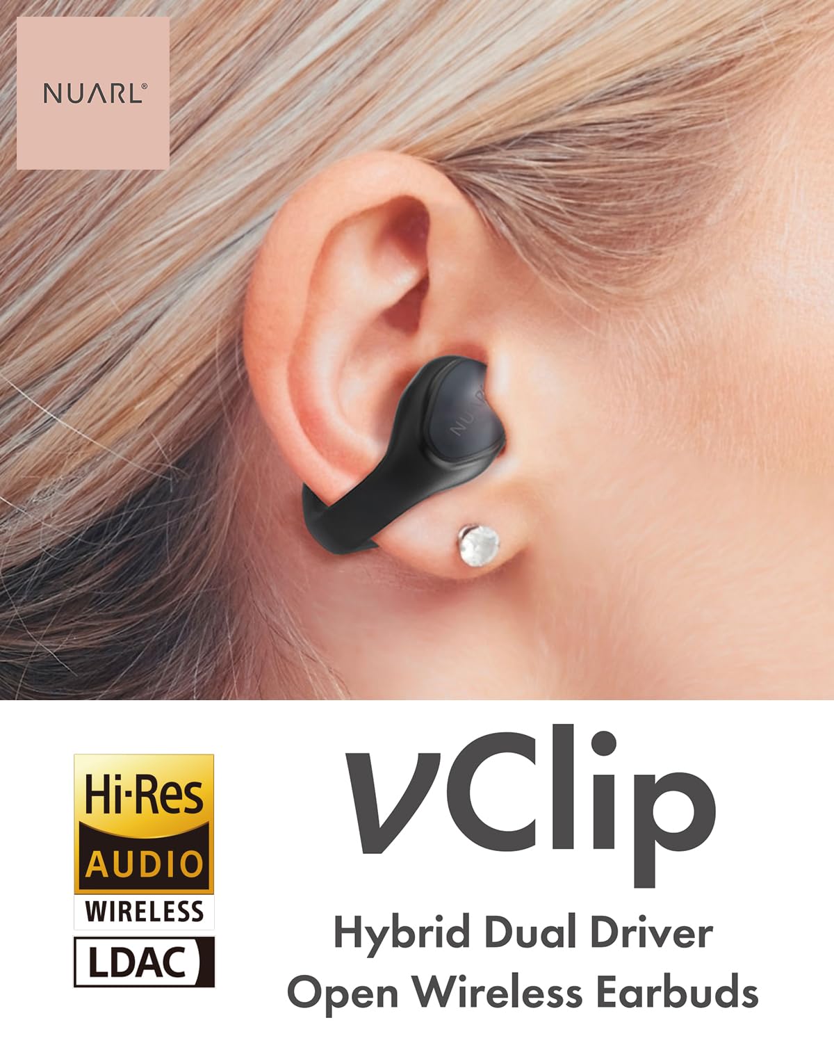 Amazon.co.jp: NUARL νClip ワイヤレスイヤホン 耳を塞がない オープン