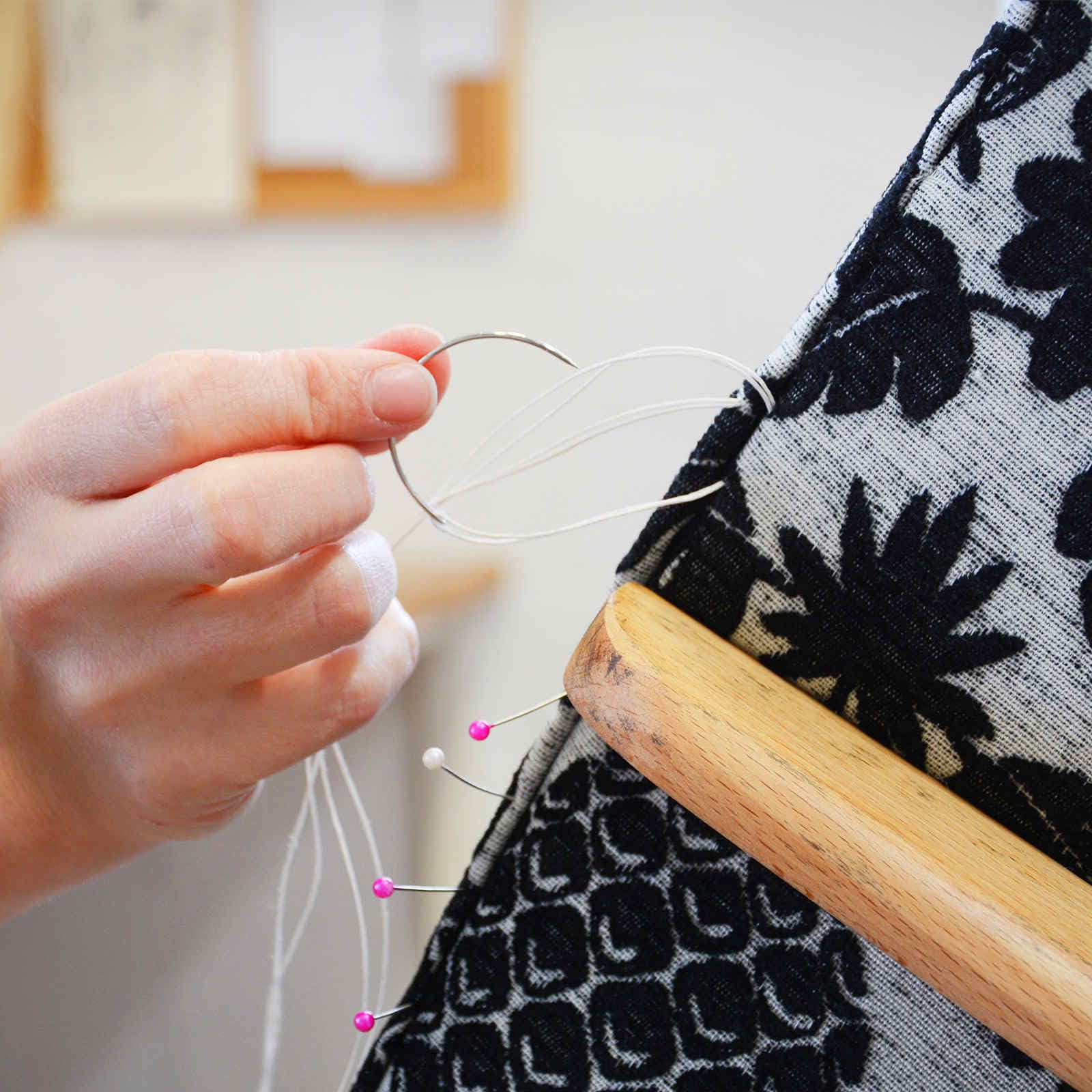HARFINGTON 50 agujas curvadas de 2 pulgadas, 2.5 pulgadas, agujas de coser tipo C, para hacer pelucas, tapicería, ojo grande para alfombras, cuero, lona, reparación, bloqueo de tejido