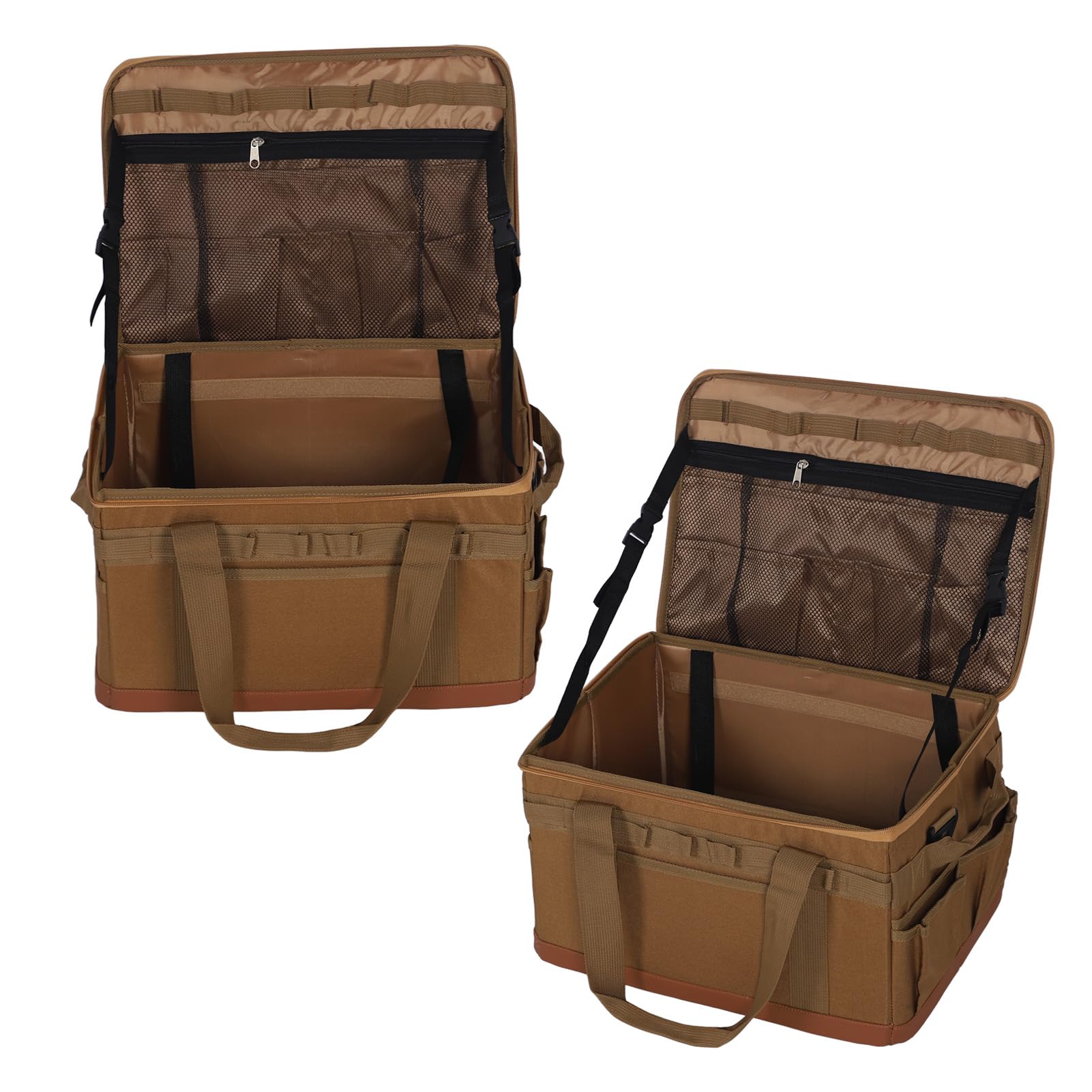 Borsa di Stoccaggio da Campeggio Pieghevole di Grande capacità 30L, Multifunzionale con Tasche Multiple, Divisori Fai -da -Te, Progettati Innovatamente per Il Campeggio