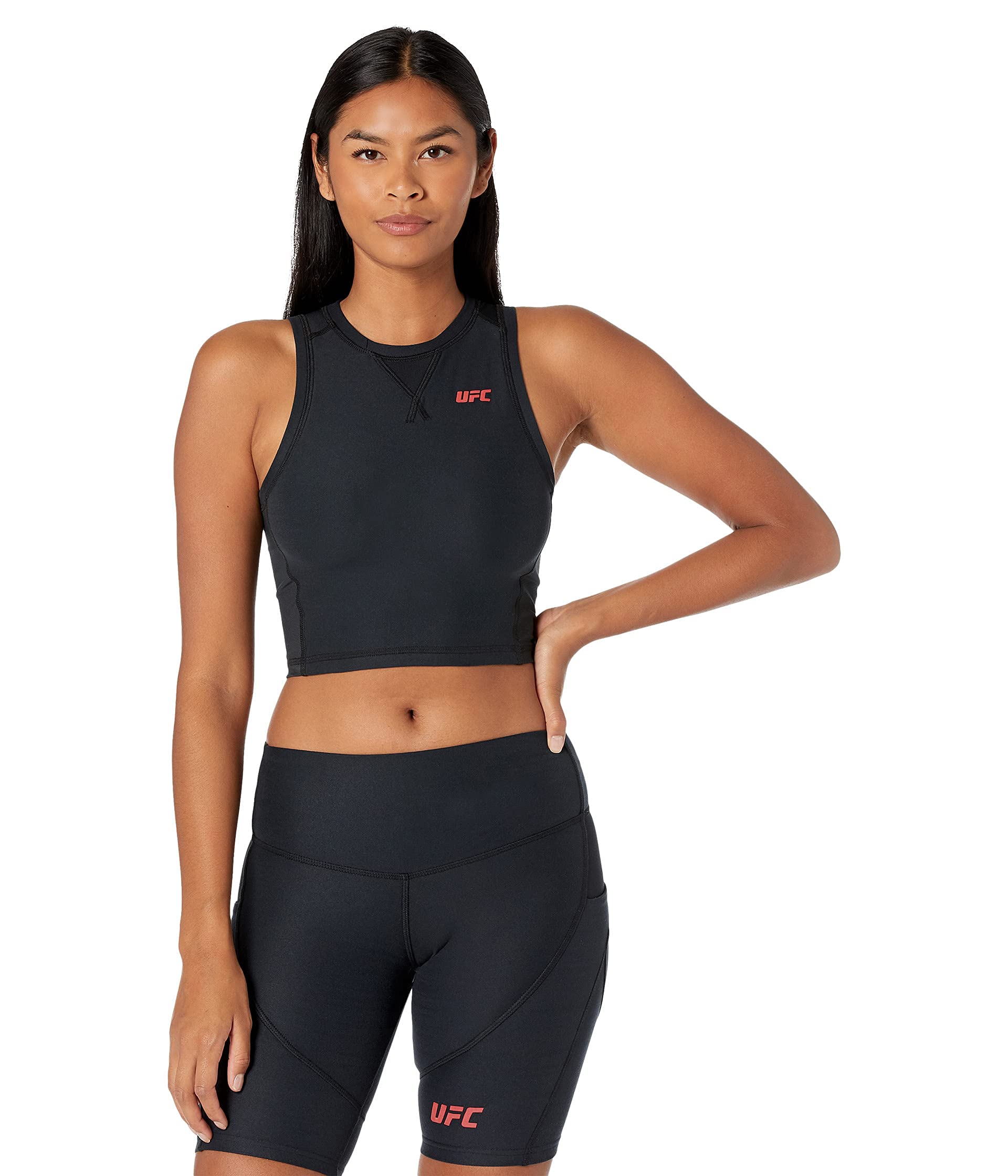 UFCSleeveless Crew Neck Cropped Top