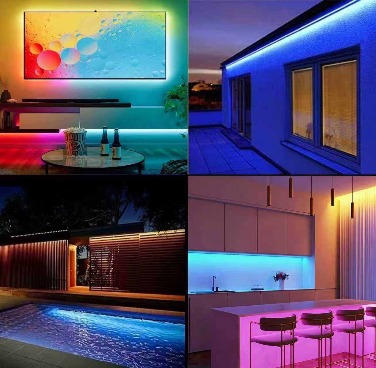 Batteriebetriebene LED-Lichtstreifen, RGB-Farbwechsel-LED-Lichter mit 3-Tasten-Controller, batteriebetriebener, flexibler Lichtstreifen für Schlafzimmer, TV-Hintergrundbeleuchtung, Schrank