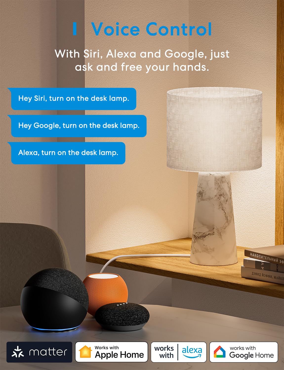Meross Przełącznik Wi-Fi Matter, inteligentny przełącznik 16 A z pomiarem energii, inteligentny przełącznik modułowy kompatybilny z Apple Home, Alexa i Google Home, sterowanie głosowe