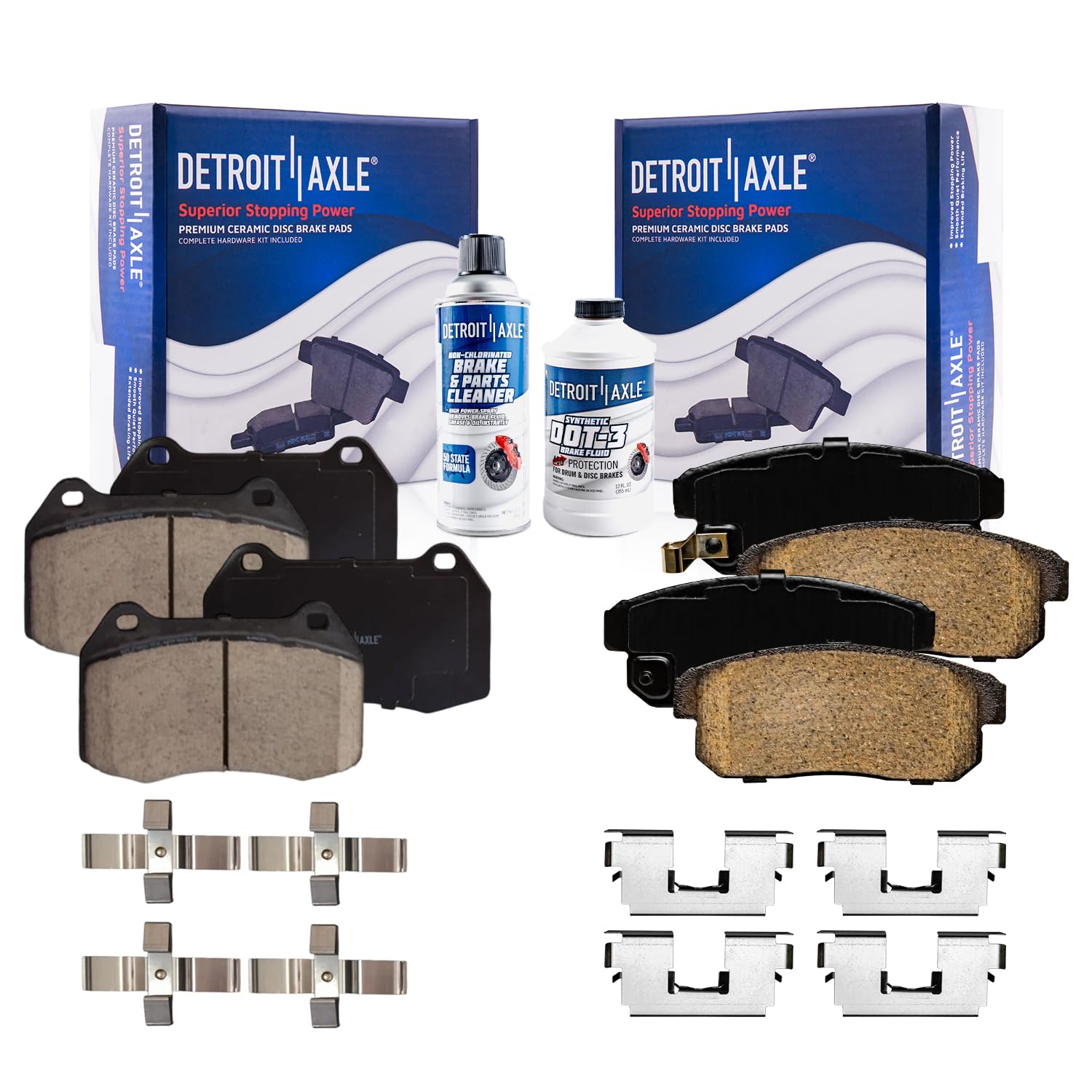 Detroit Axle - Brake Pads for 02-06 Nissan Sentra Front and Rear Ceramic