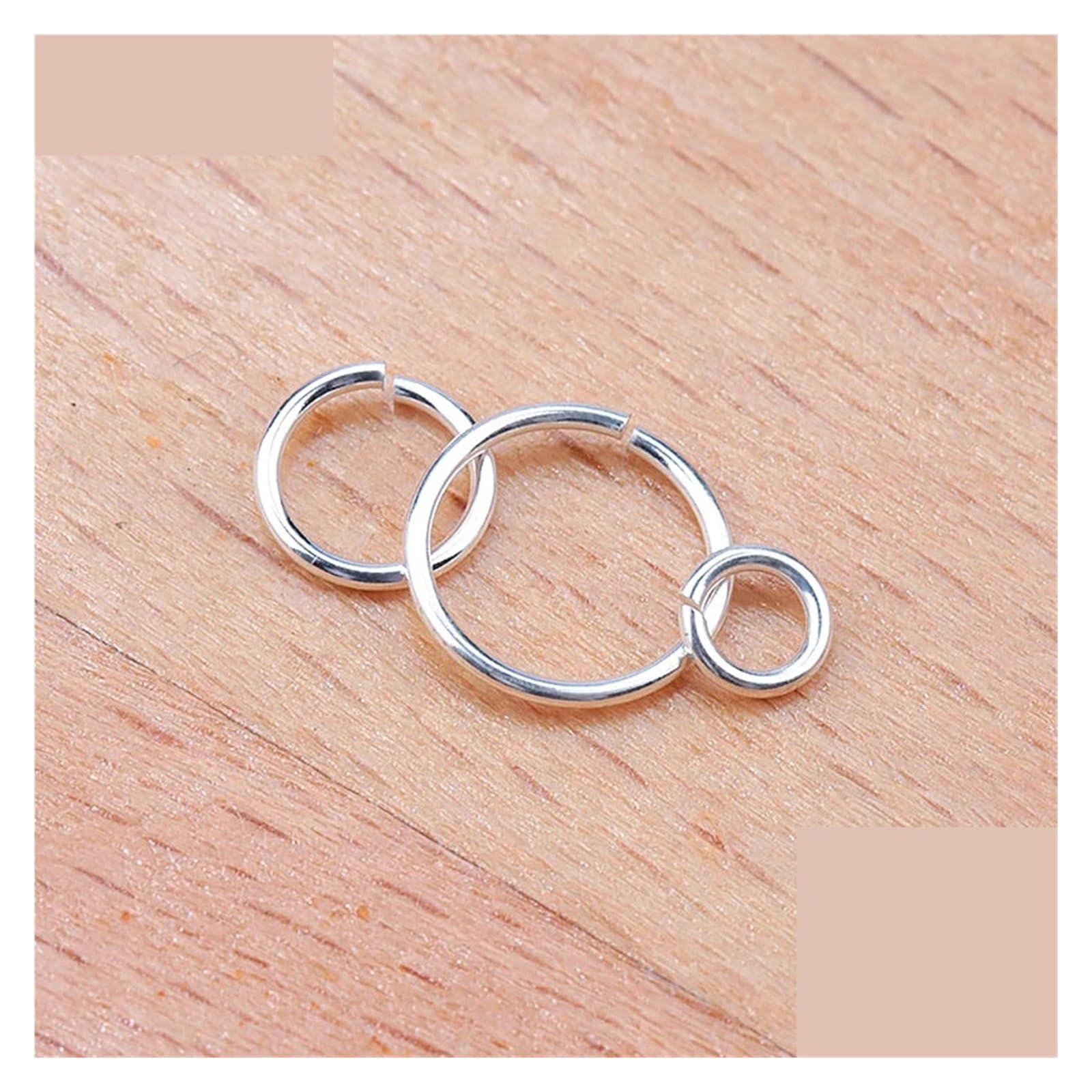 Biegeringe 4–8 mm, 20 Stück/Packung, offene Binderinge zur Herstellung von Schlüsselanhängern und Armbändern, Schmuck, Zubehör (8 mm, 20 Stück)
