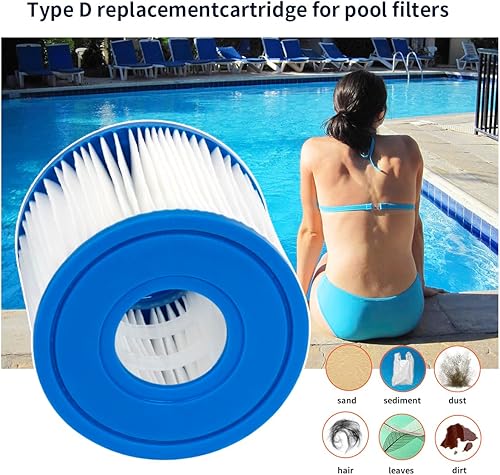 Miniatura 4 de Filtros de piscina compatibles con el tipo D, para Summer Waves P57100102, SFS-350 RP-350 RP-400 RP-600 RX-600, paquete de 4