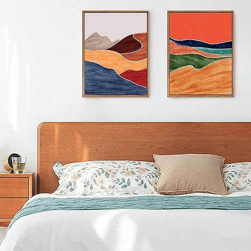 Miniatura 7 de Marco flotante de lona con aspecto de madera, marcos flotantes para lienzo estirado extraíble, pintura de pared, marcos de fotos, decoración de 1 14