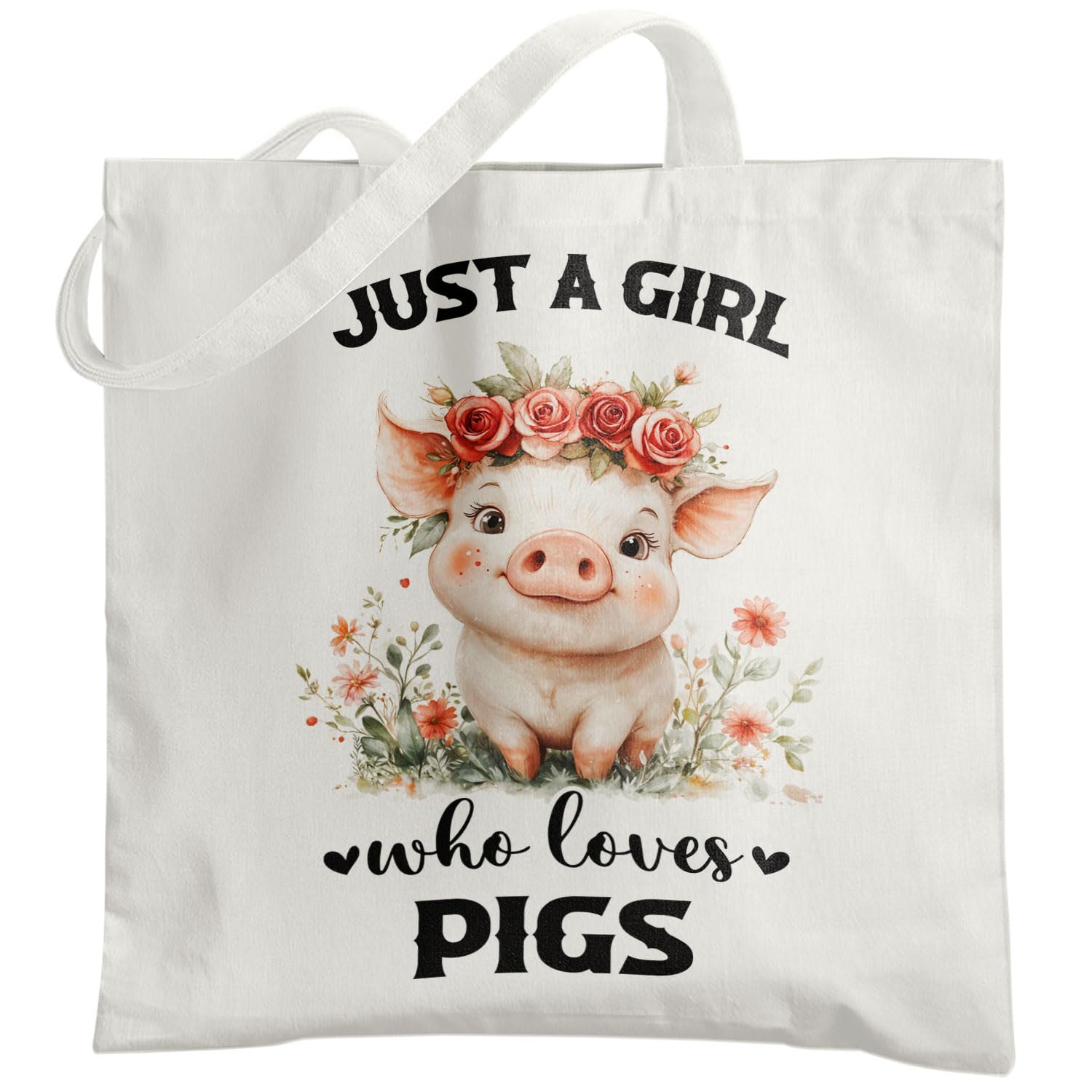 Themed Lover Gifts Canvas Tote Bags for Women, Just a Girl Who Loves... Reusable Grocery Shopping Bags