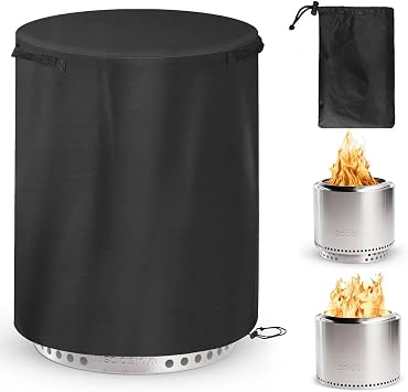 Cover for Solo Stove, CIAYS, GVDV, HGD Fire Pit, Fits Firepits 19"-20, Heavy Duty Waterproof Anti-UV Cover for Solo Stove Firepit, Dual Handle,Drawstring Hem,Covers for Smokeless Fire Pit
