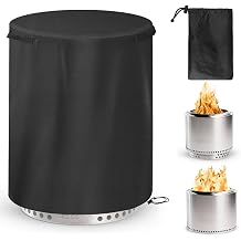 Cover for Solo Stove, CIAYS, GVDV, HGD Fire Pit, Fits Firepits 19"-20'', Heavy Duty Waterproof Anti-UV Cover for Solo Stove Firepit, Dual Handle,Drawstring Hem,Covers for Smokeless Fire Pit