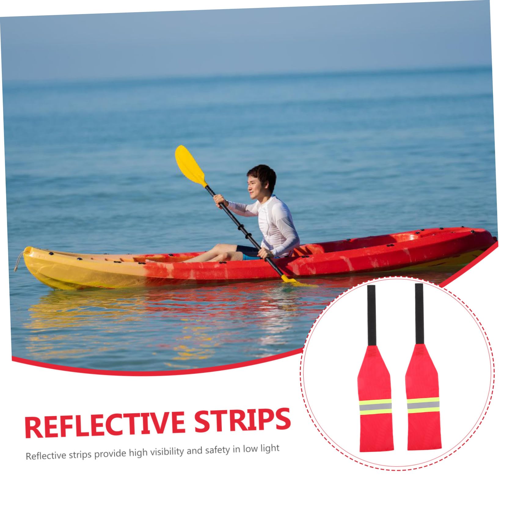 Kisangel Banderas De Seguridad para Kayak Bandera Reflectante Oxford para Remolque De Y Kayaks Accesorios De Alta Visibilidad para Navegación Segura 2 Piezas X 4