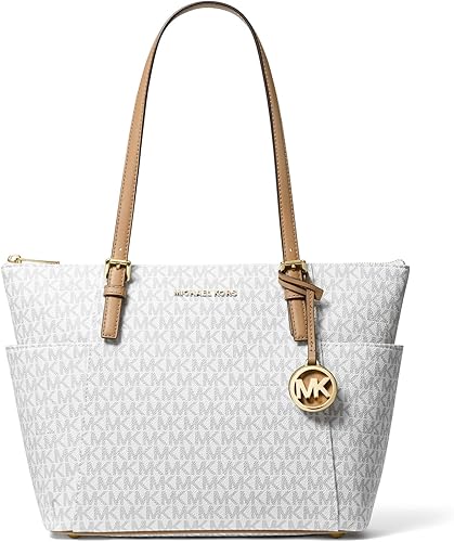Michael Kors Bolso Jet Set Saffiano con cremallera superior Negro, Azul (Almirante), café (Acorn), Dark Berry, Light Sand, Azul pálido, Rosa (rosa