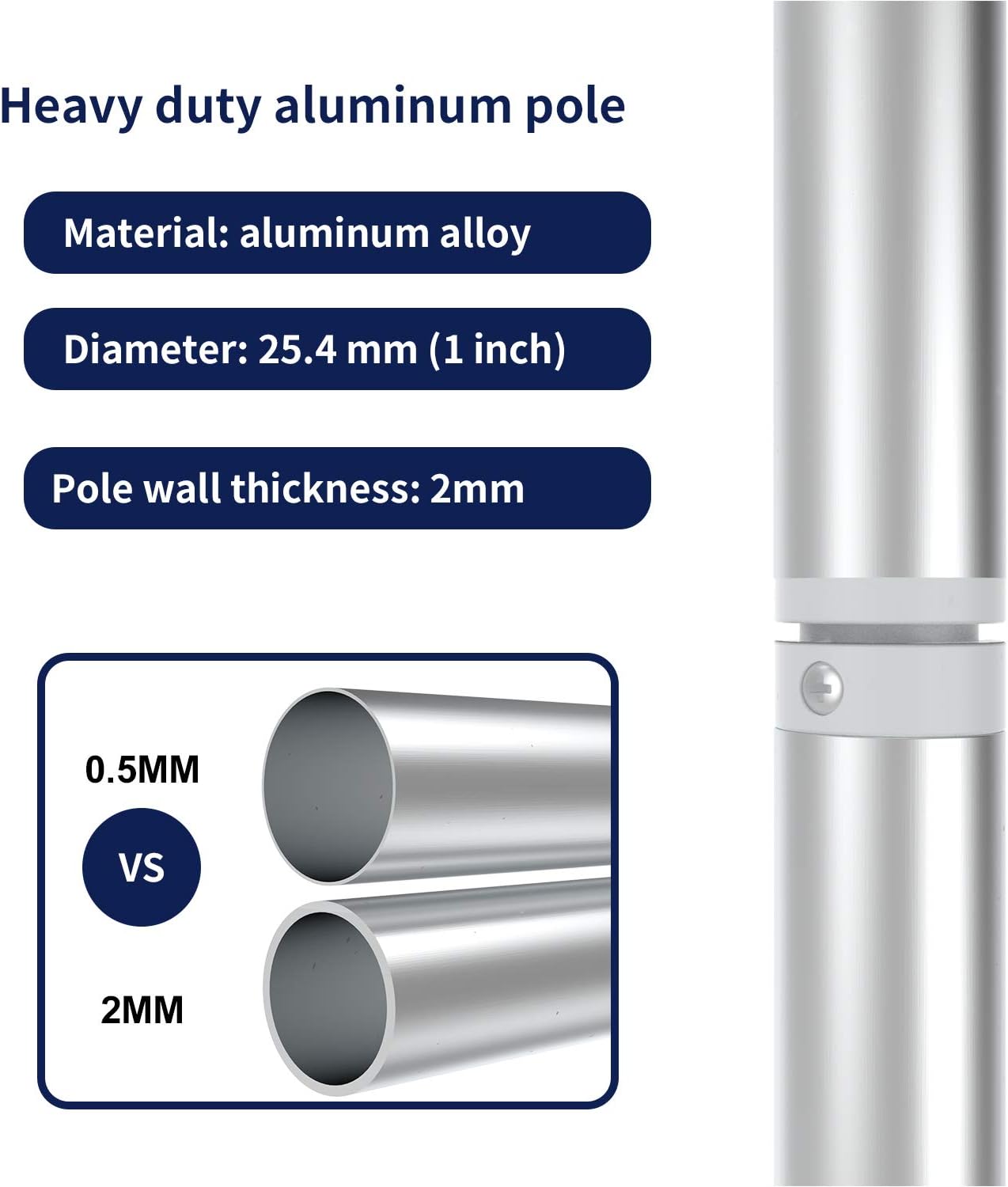 Exсluѕіvе Dіѕсоunt 90% Prісе KOOV 25FT Sectional Flag Pole Kit - Extra Thick Heavy Duty Aluminum Flagpole Set, In ground Tangle Free Flag Pole with Flag for Outdoor or Residential (Flag Pole + White Bracket, White) 🔥 Hоt Dеаlѕ KOOV 25FT Sectional Flag Pole Kit - Extra Thick Heavy Duty Aluminum Flagpole Set, In ground Tangle Free Flag Pole with Flag for Outdoor or Residential (Flag Pole + White Bracket, White)