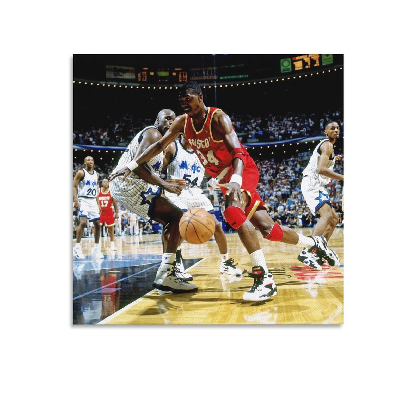 DERBUT Hakeem Olajuwon Classic Action Poster Home Decor Poster Wall Art Hanging Picture Print Bedroom Decorative Painting Posters Room Aesthetic 16x16inch(40x40cm)