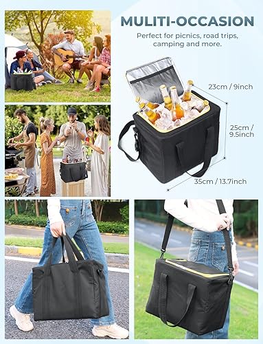 Miniatura 5 de Oasser Organizador de maletero con bolsa refrigeradora, organizador plegable grande para maletero de automóvil para SUV con múltiples