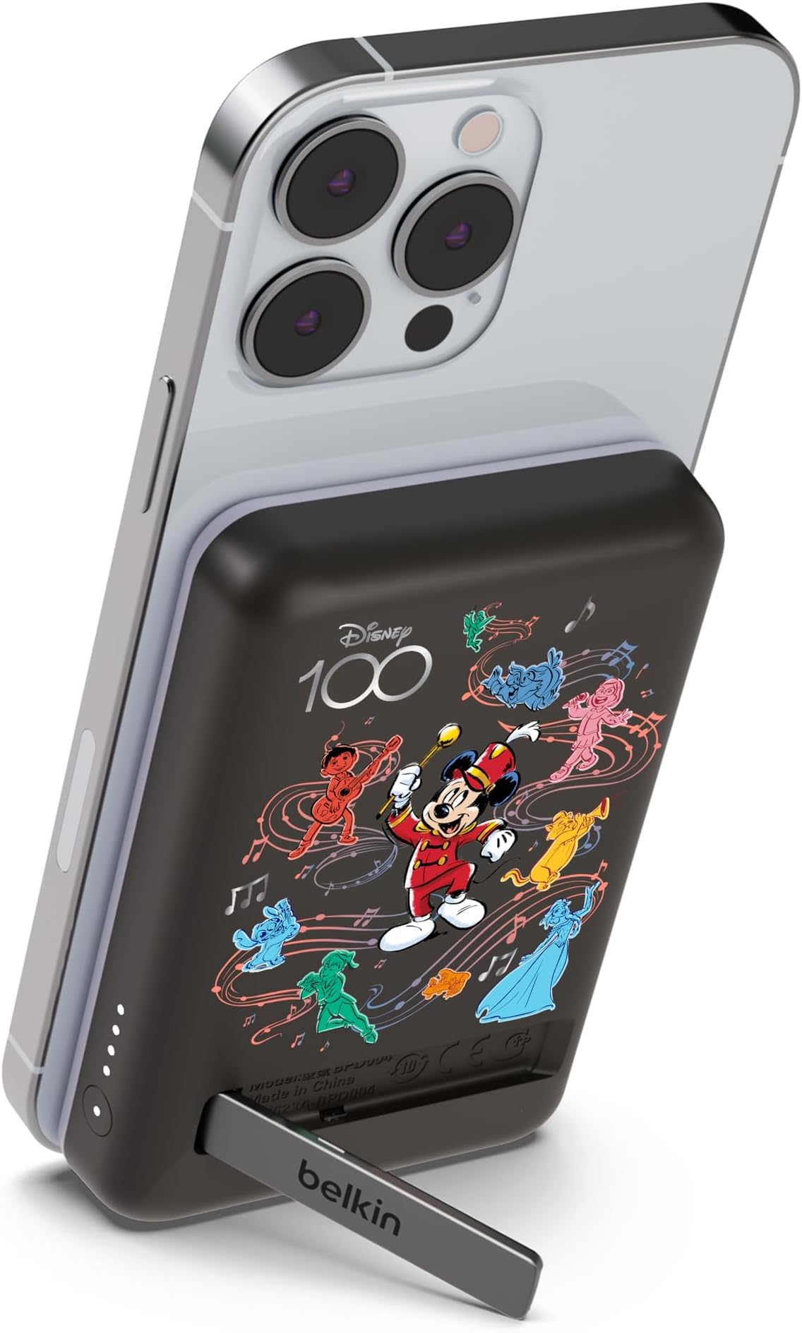 Belkin X Disney 100 Musical | 5000 mAh Magsafe Wireless Power Bank | 7.5W Wireless Fast Charging | Compatible w/iPhone 12 and Above, Airpods & More | 2 Years Warranty