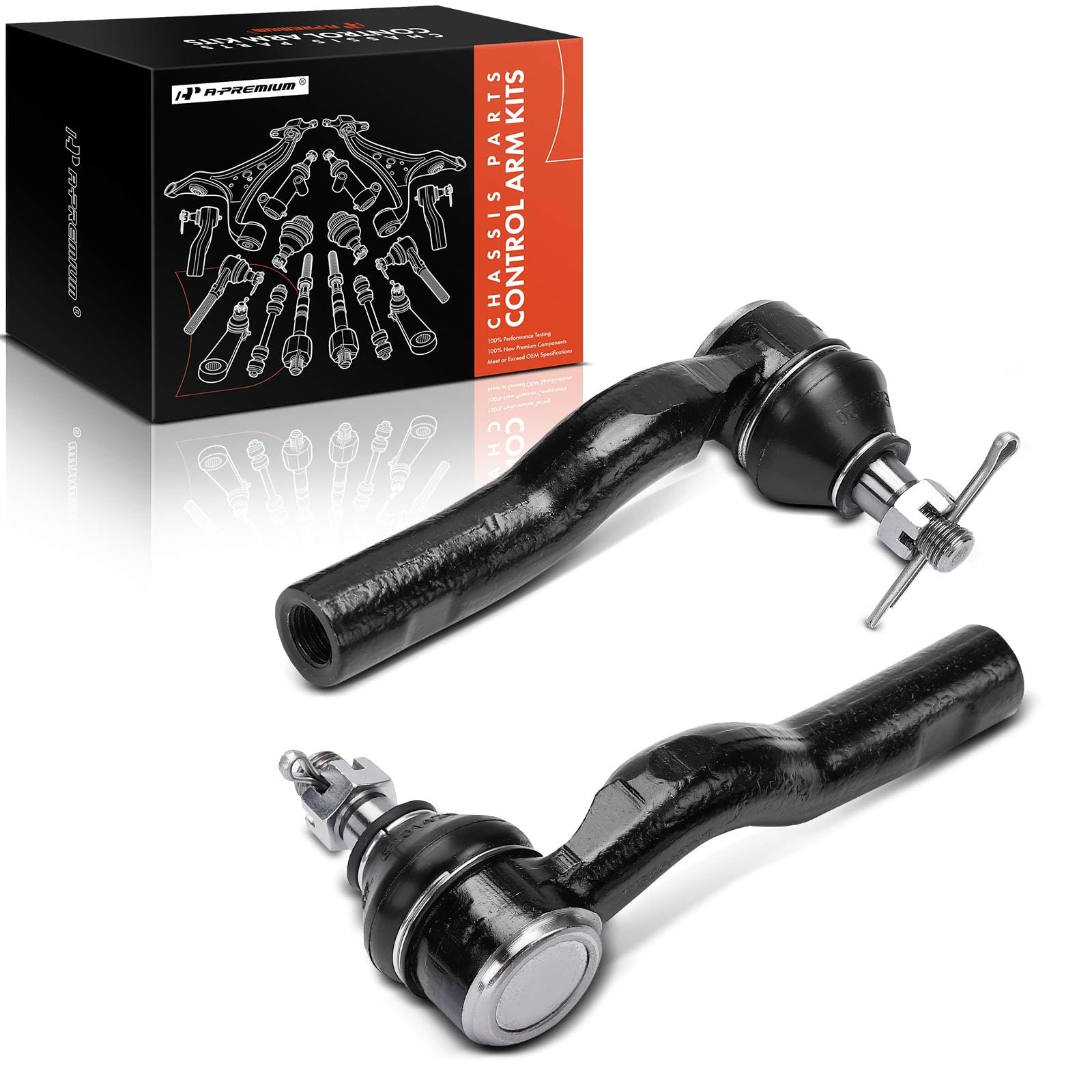 A-Premium 2 x Front Outer Tie Rod Ends, Compatible with Scion FR-S FRS 2013-2016 & Subaru BRZ 2014-2019 & Toyota 86 2017-2020