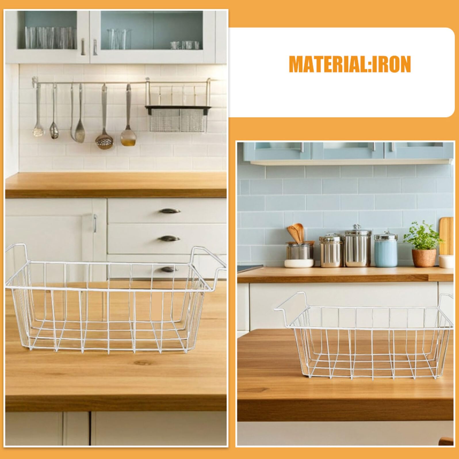 Cesta Metálica para Congelador con Diseño Resistente Cesta Colgante para Almacenamiento de Alimentos Organizador Versátil para Refrigerador y Congelador para Limpieza Fácil para