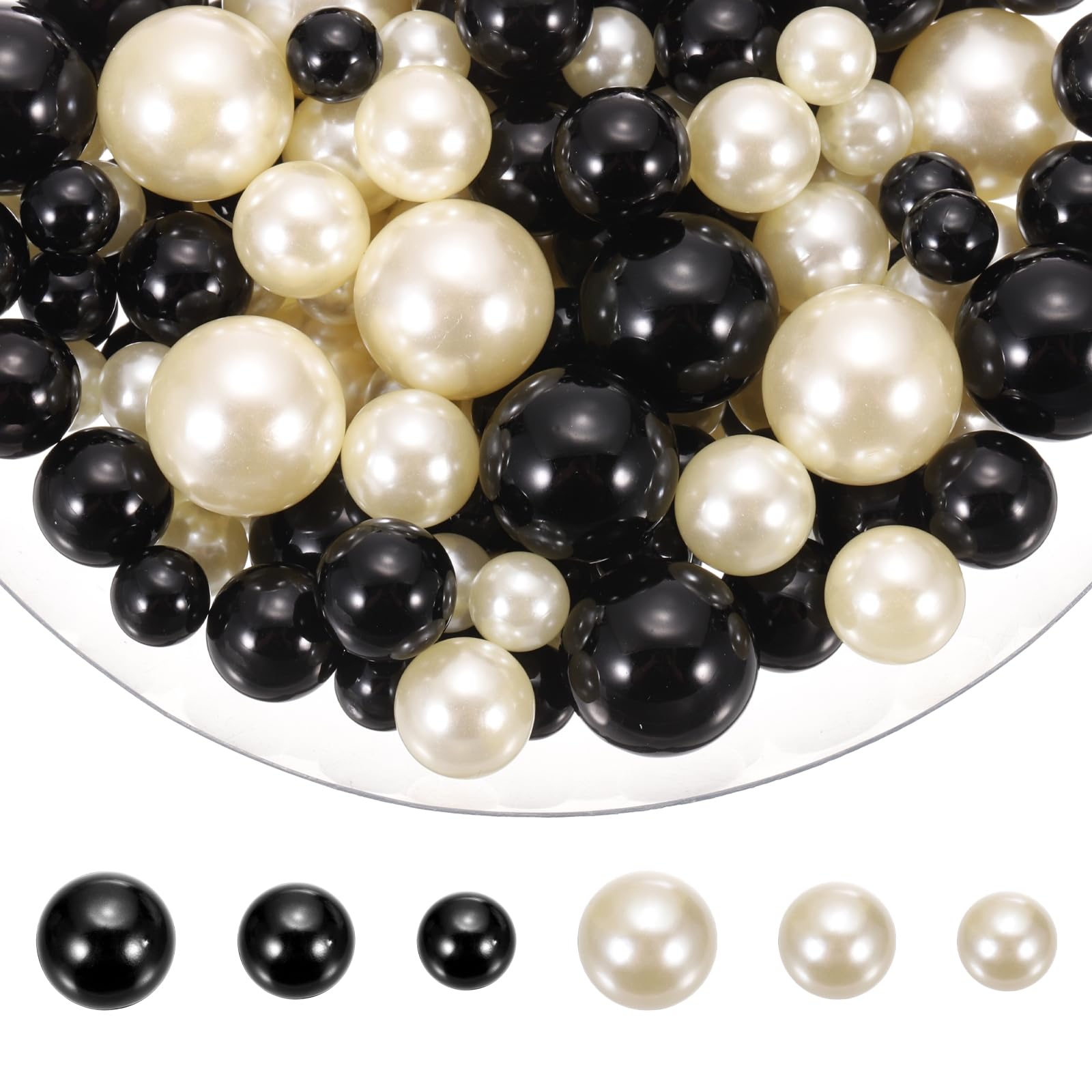 Perles pour centre de table mariage et bougies noires 150pcs