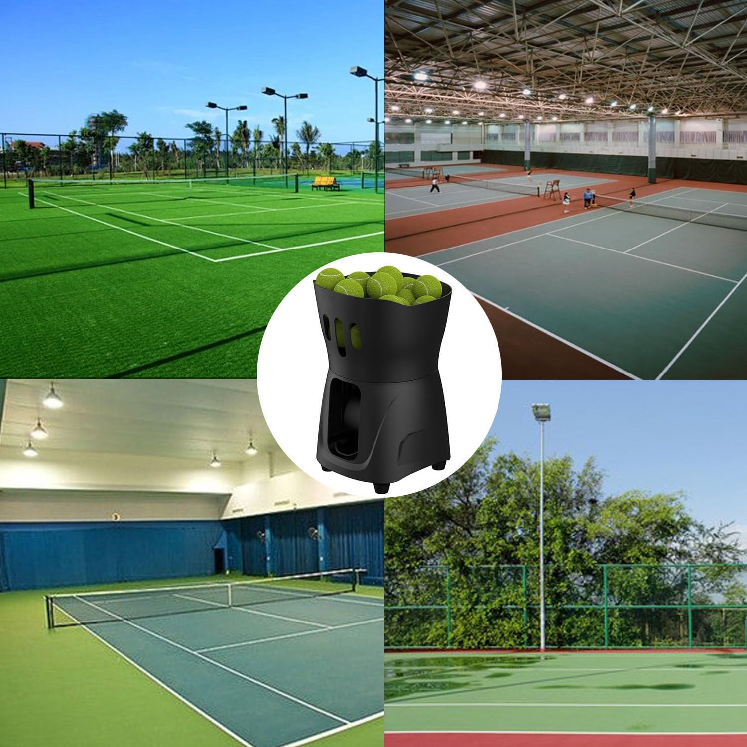 Mini Macchina lanciapalle da Tennis, Grande capacità, con Controllo Tramite App, Lanciatore di Palline da Tennis Portatile per Giocatori Principianti, Allenamento e Pratica