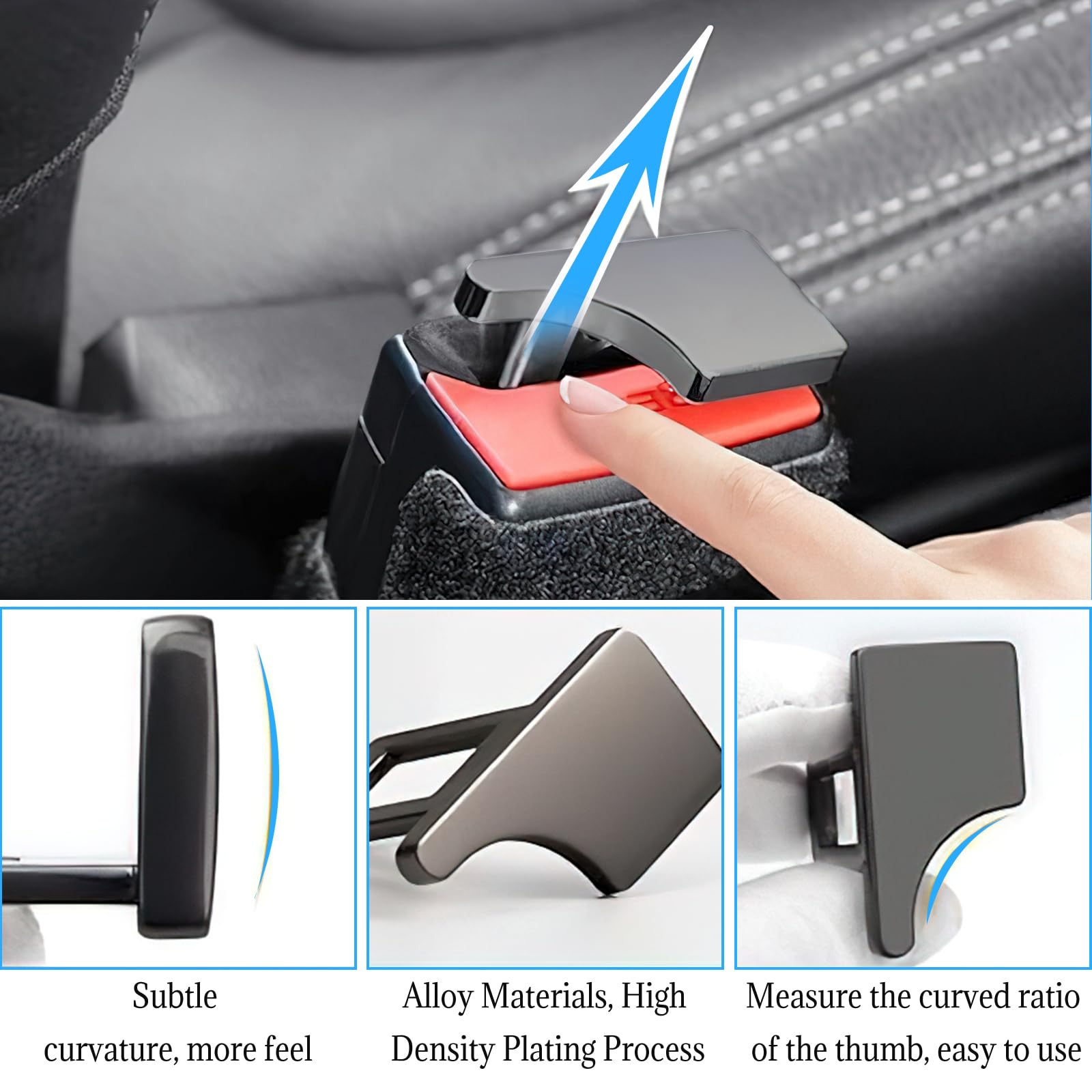 Lot 5 Boucles Ceinture Voiture Anti-Bruit - Clip Ceinture Sécurité Silencieux Métal Pour Auto Camion